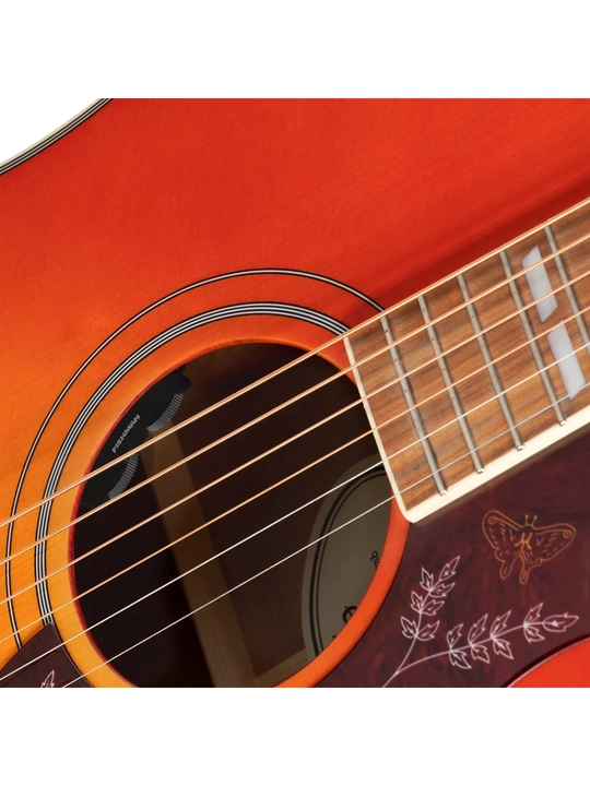 Epiphone Hummingbird Studio elektroakustik gitara, Faded Cherry Sunburst rangida