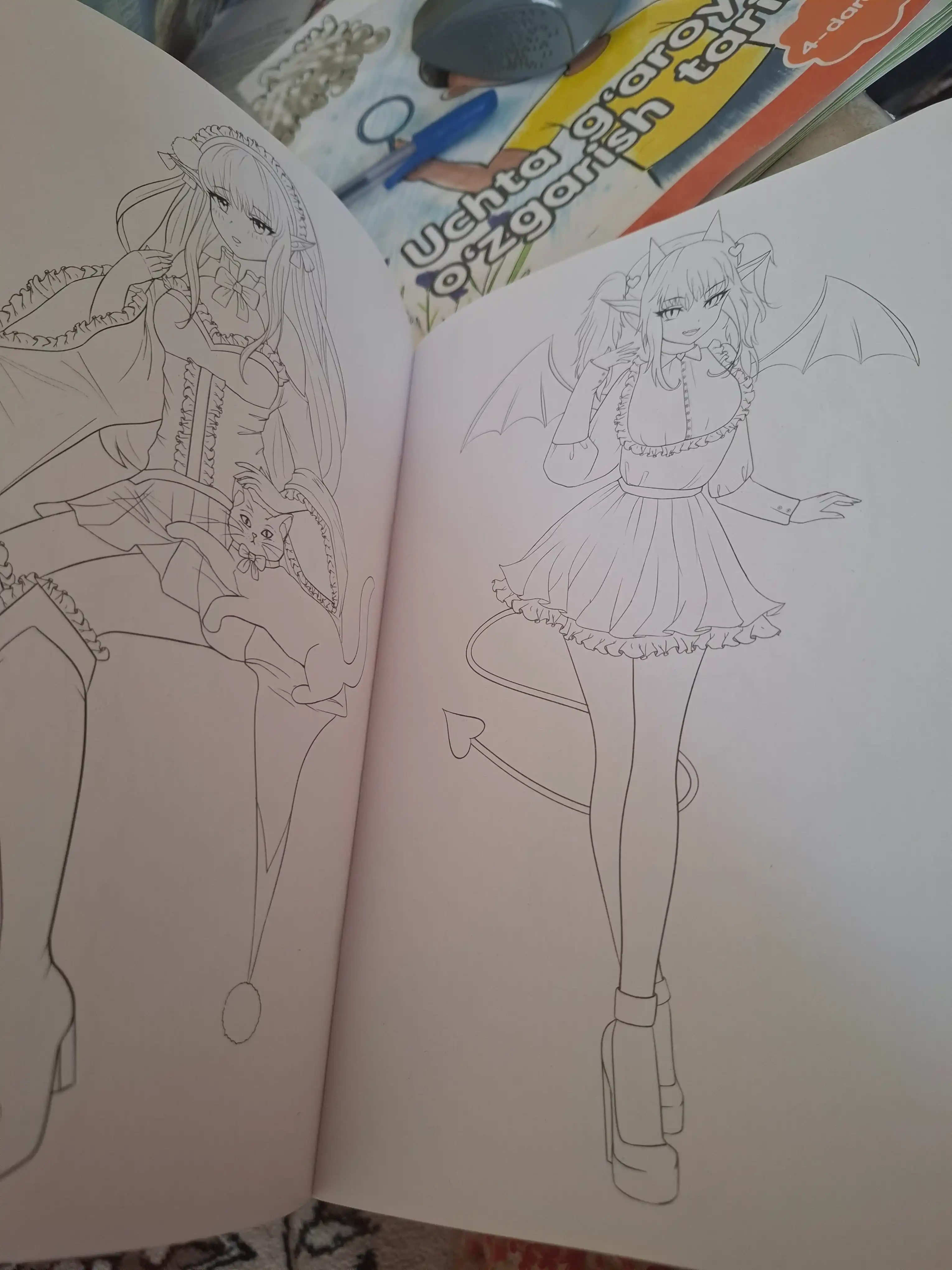 Раскраска Fashion Аниме, Magic style