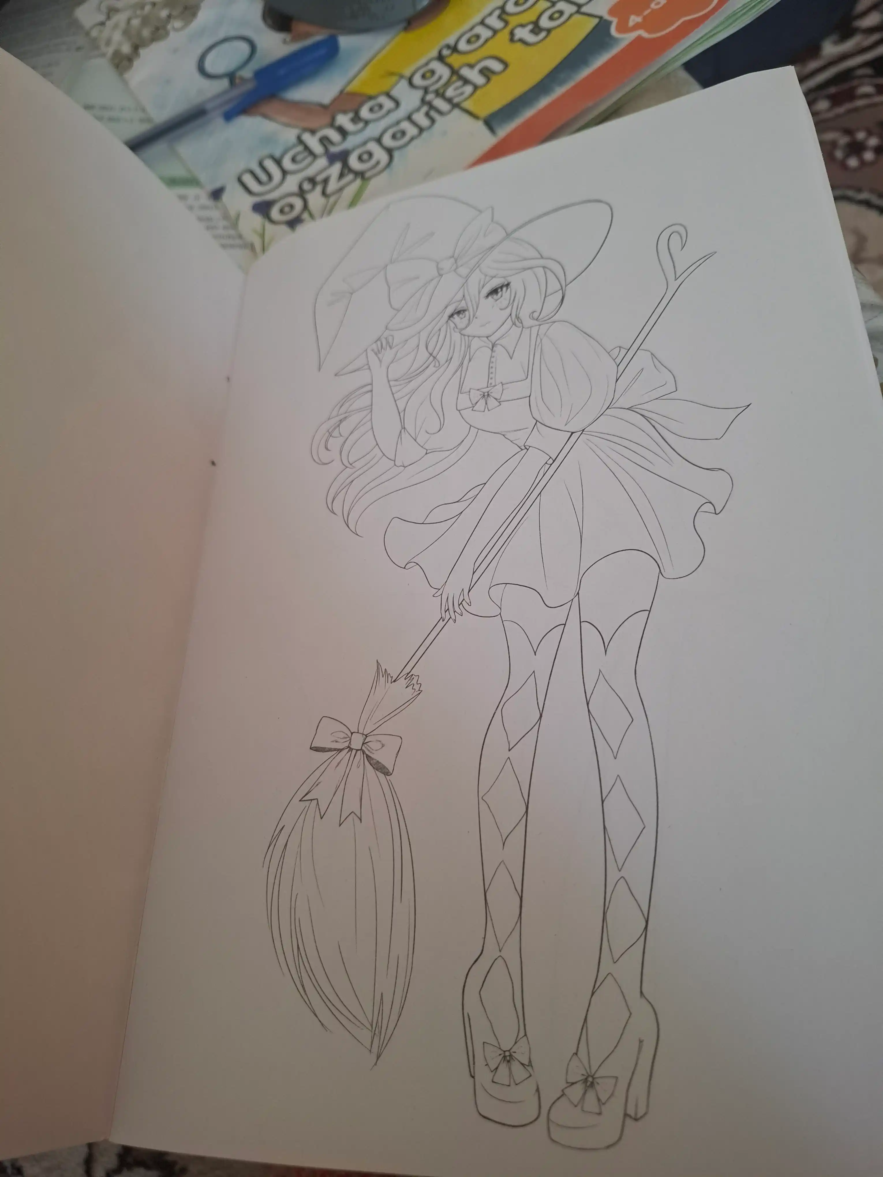 Раскраска Fashion Аниме, Magic style