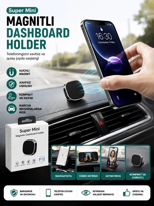 Fold Magnetic Holder — Magnitli avtomobil telefon ushlagichi