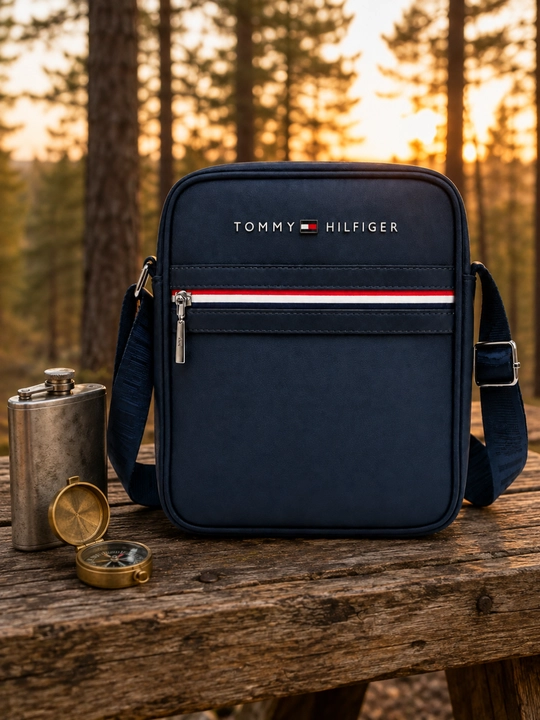 Мужская сумка через плечо Tommy Hilfiger, на молнии, с регулируемым ремнём
