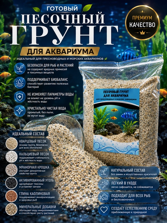 Akvarium uchun qum - 