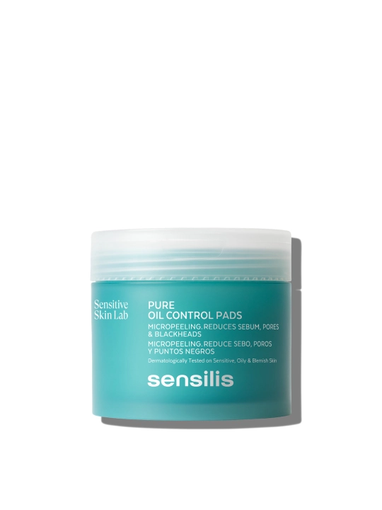 Диски-микропилинг для лица от чёрных точек Sensilis Pure Oil Control Pads, 60 шт