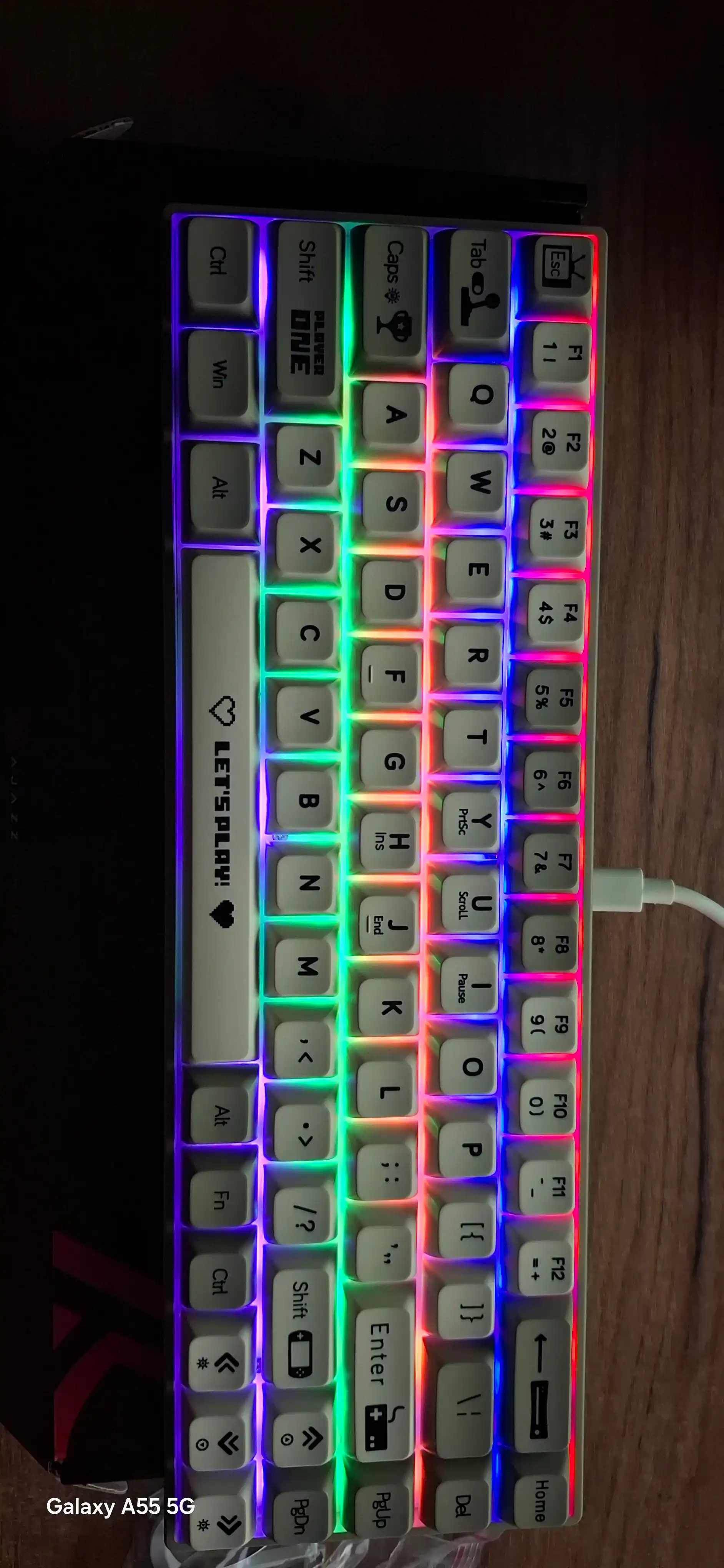 Mexanik Klaviatura AJAZZ AK680, Simli USB Type-C, Mini 68 Tugmali, Hot-Swap, RGB, Oyin