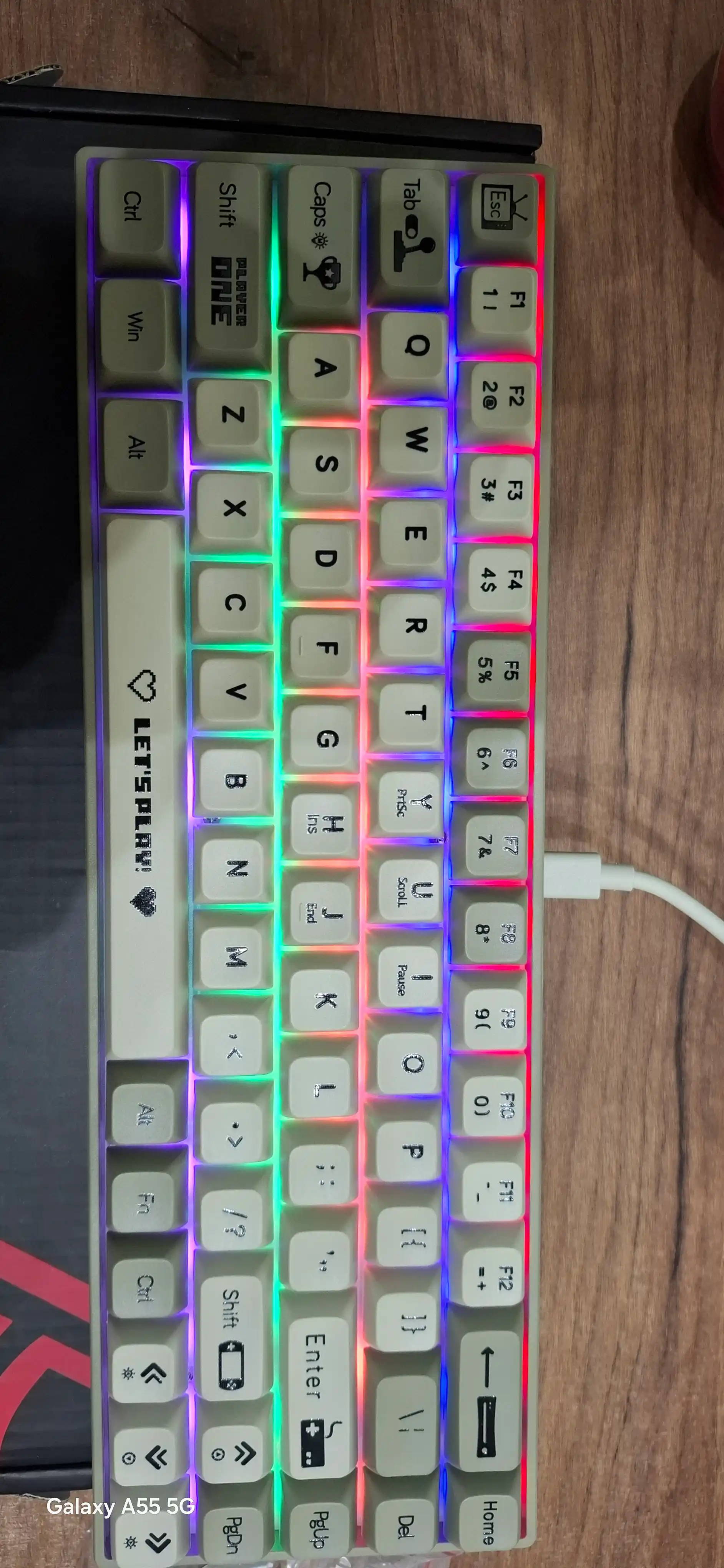 Mexanik Klaviatura AJAZZ AK680, Simli USB Type-C, Mini 68 Tugmali, Hot-Swap, RGB, Oyin