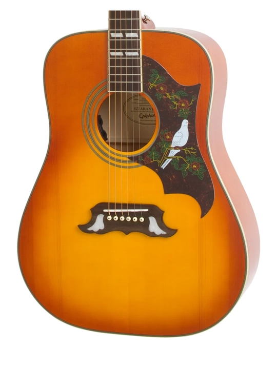 Epiphone Dove Studio elektroakustik gitara, Violin Burst rangida