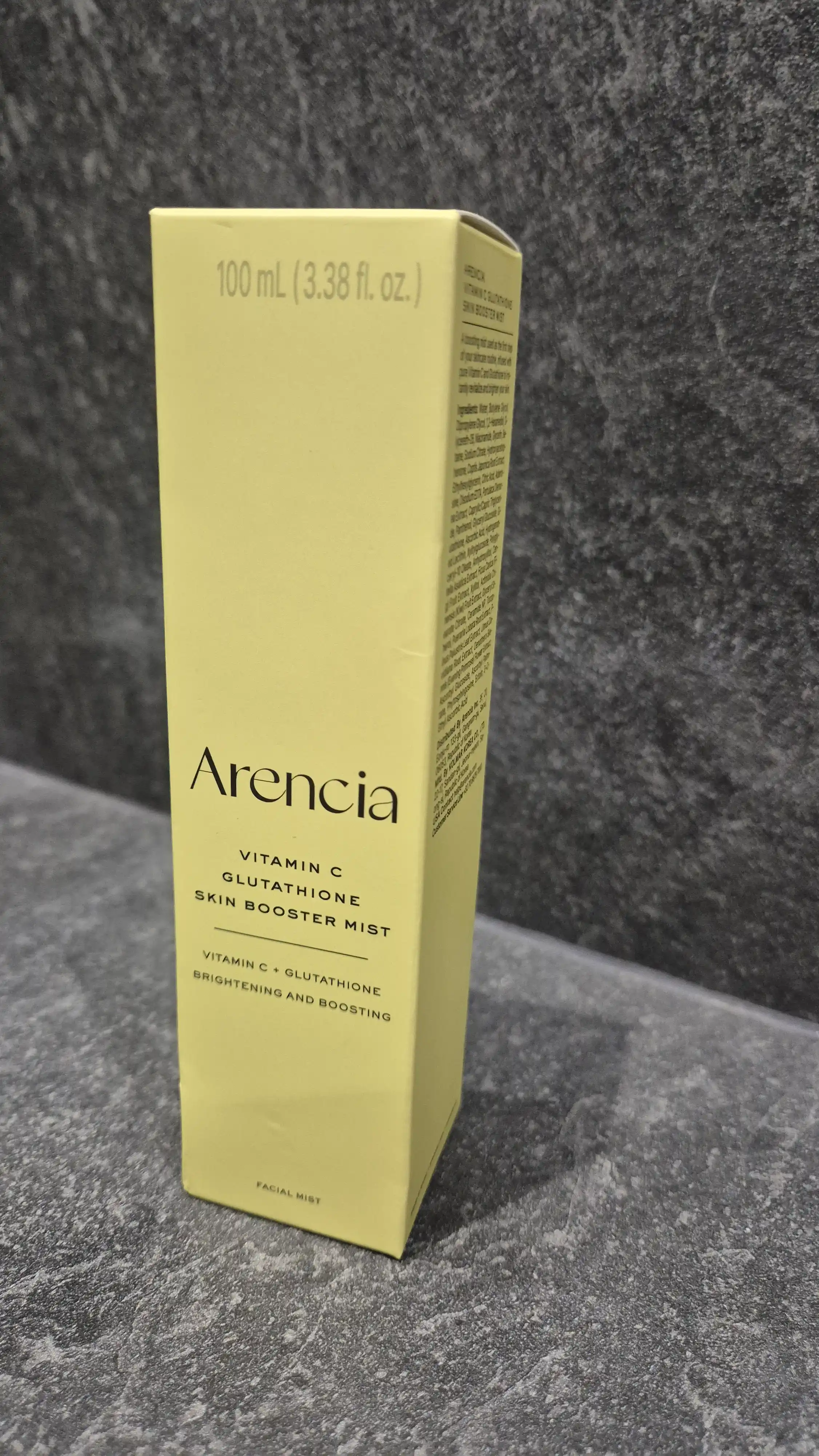 Мист для лица Arencia Vitamin C Glutathione увлажняющий и для сияния, 100 мл