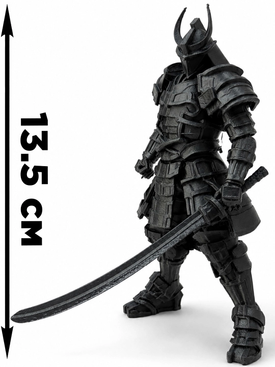 Harakatlanuvchi Samuray jangovar figurasi (samuray kiyimidagi Omadli 13 - T13)