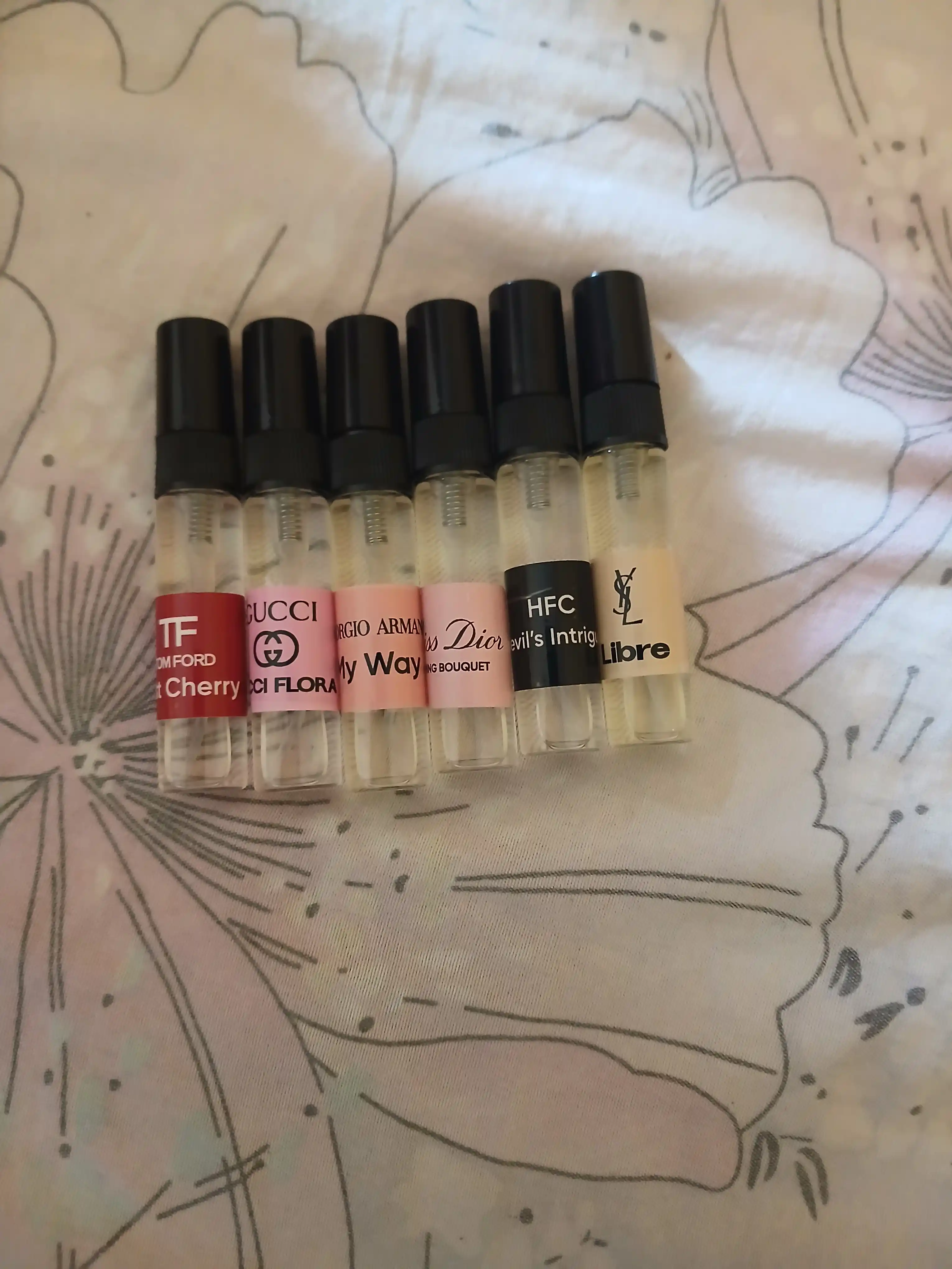 Набор духов для женщин 5 в 1 Libre Lost Cherry Gucci Flora Miss Dior Devil's Intrigue 