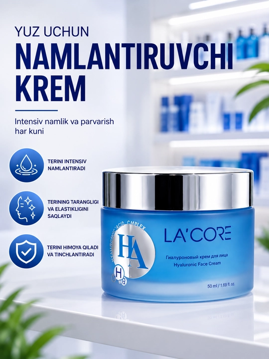 Lacore - увлажняющий крем для лица, 50 мл - 
