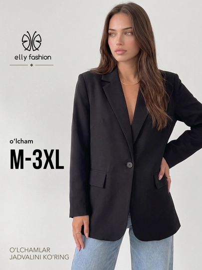 Ayollar pidjagi, klassik fason, ofis va kundalik kiyim uchun, S–3XL — ELLY FASHION - 