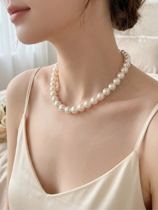 Ayollar uchun brend uslubidagi tilla rang choker, nafis taqinchoq, marjon va zanjir marjon