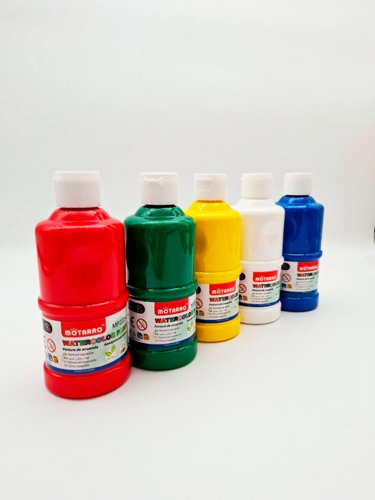 Акварельные краски MOTARRO 250 мл в бутылке, 5 цветов жидкая Watercolor Paint для рисовани