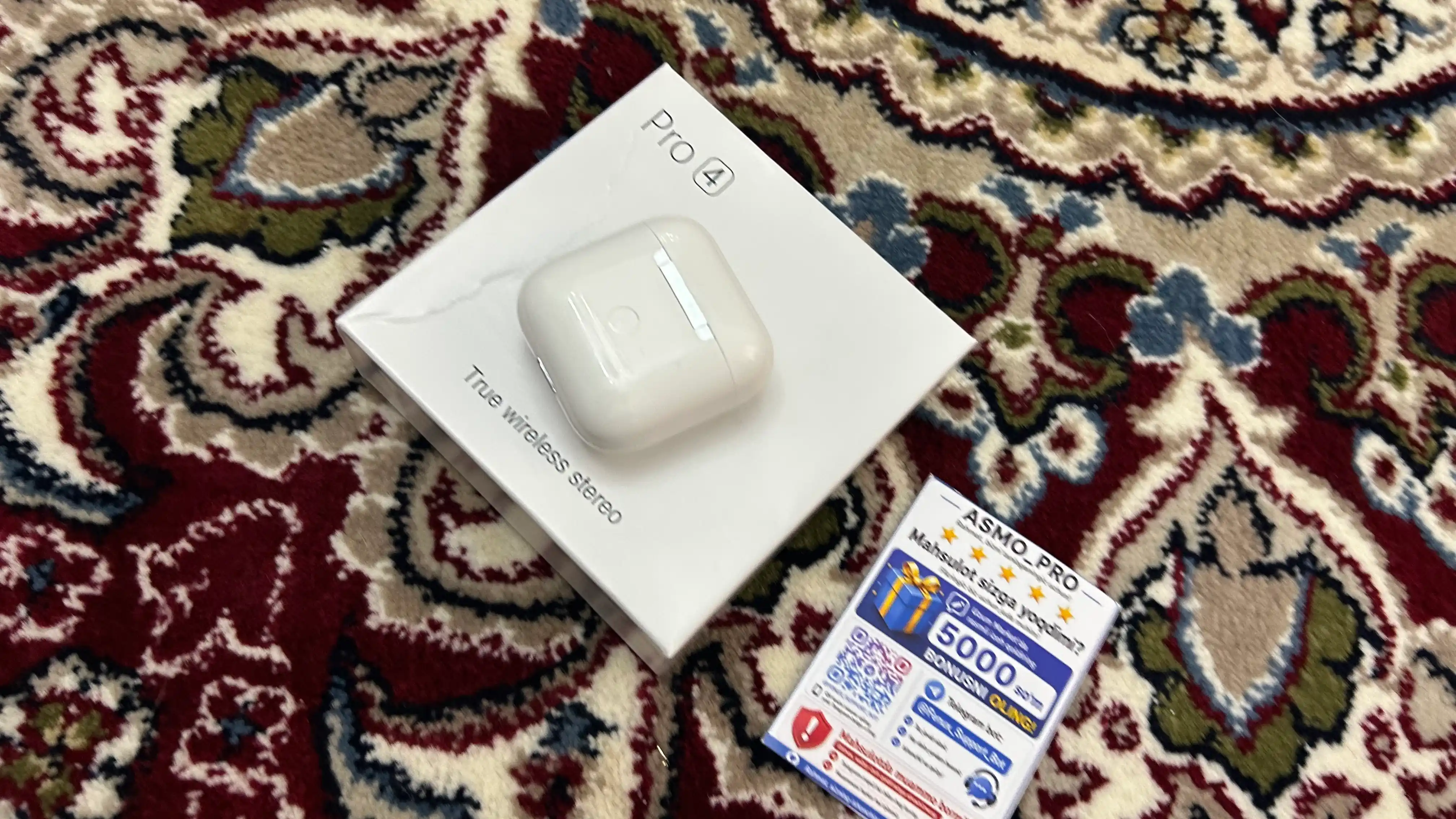 Pro 4 simsiz quloqchin, Bluetooth, sensorli naushnik, iPhone va Android uchun