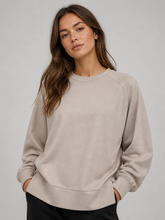 Ayollar Longline Oversize svitshot, uzaytirilgan erkin to‘g‘ri bichimli.S,M,L,XL,XXL - 