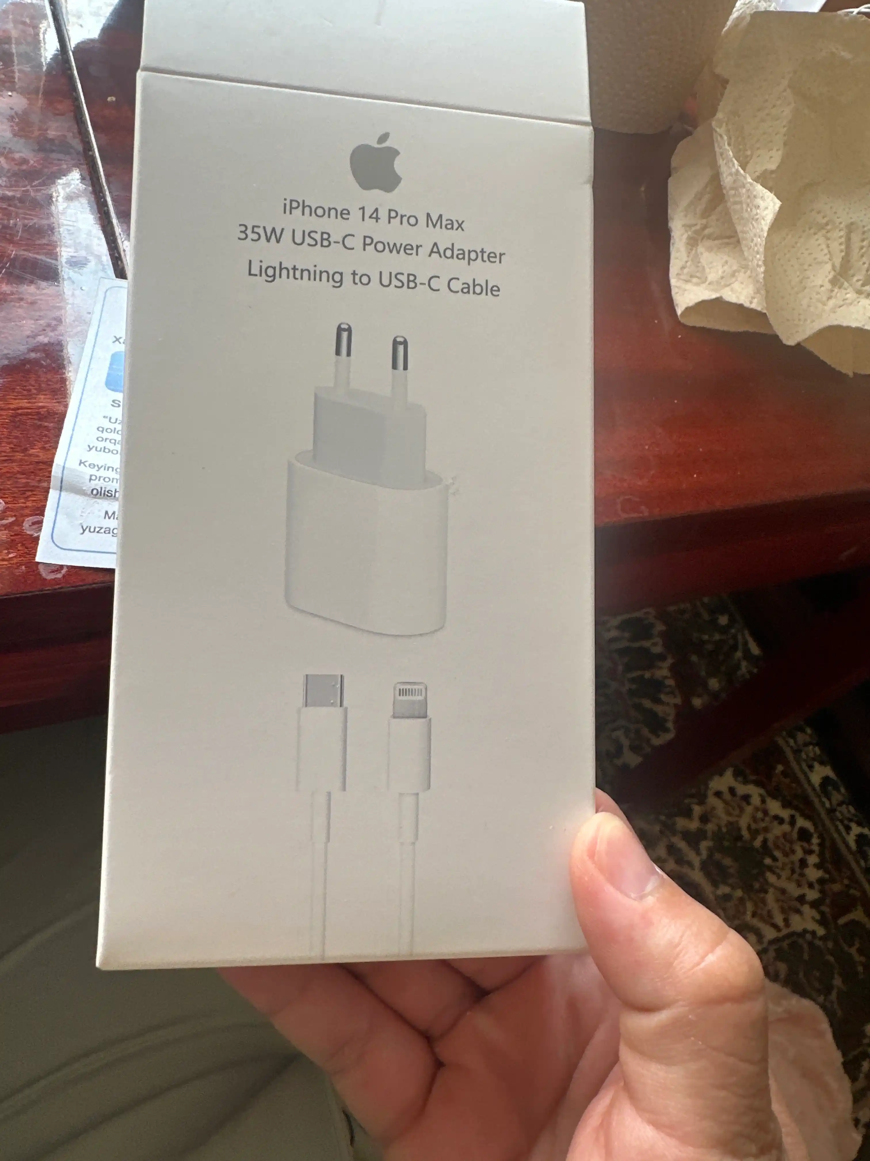 IPhone uchun zaryadlash qurilmasi, tez zaryadlovchi 20 Vt, Type-Cdan Lightning kabel bilan
