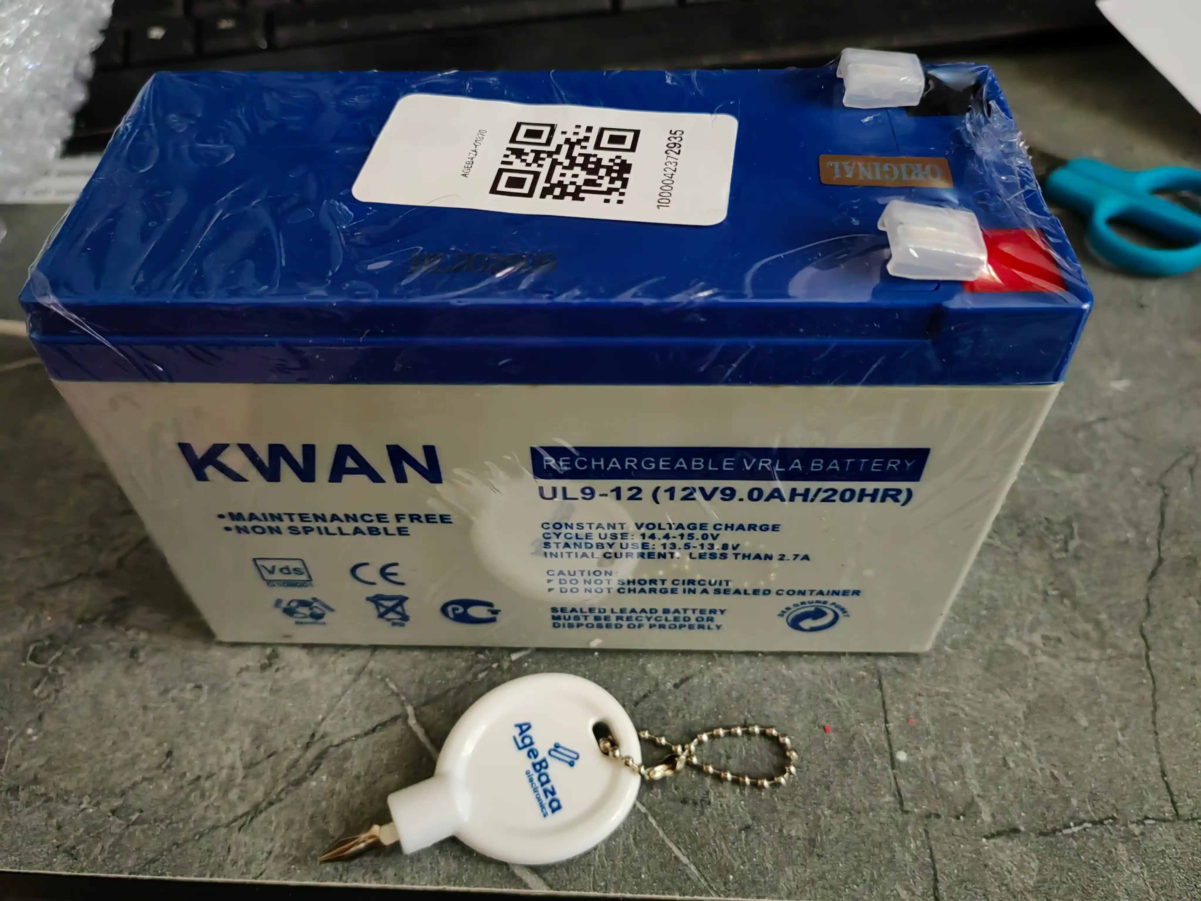 Akkumulyator batareyasi, 12 volt 9 amper, KWAN UL 9-12 12v(12V / 9Ah) VRLA, UPS, UPS uchun