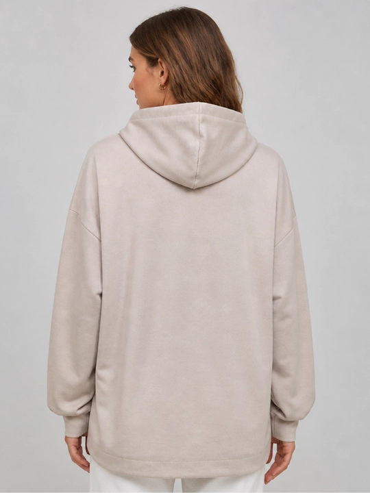 Casual Zip ayollar xudi, trikotaj, yashin tezligida, erkin bichimli.  S, M, L, XL, XXL