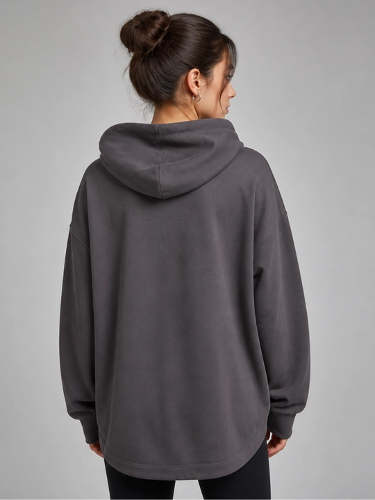 Casual Zip ayollar xudi, trikotaj, yashin tezligida, erkin bichimli.  S, M, L, XL, XXL