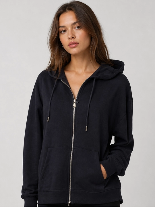 Casual Zip ayollar xudi, trikotaj, yashin tezligida, erkin bichimli.  S, M, L, XL, XXL - 