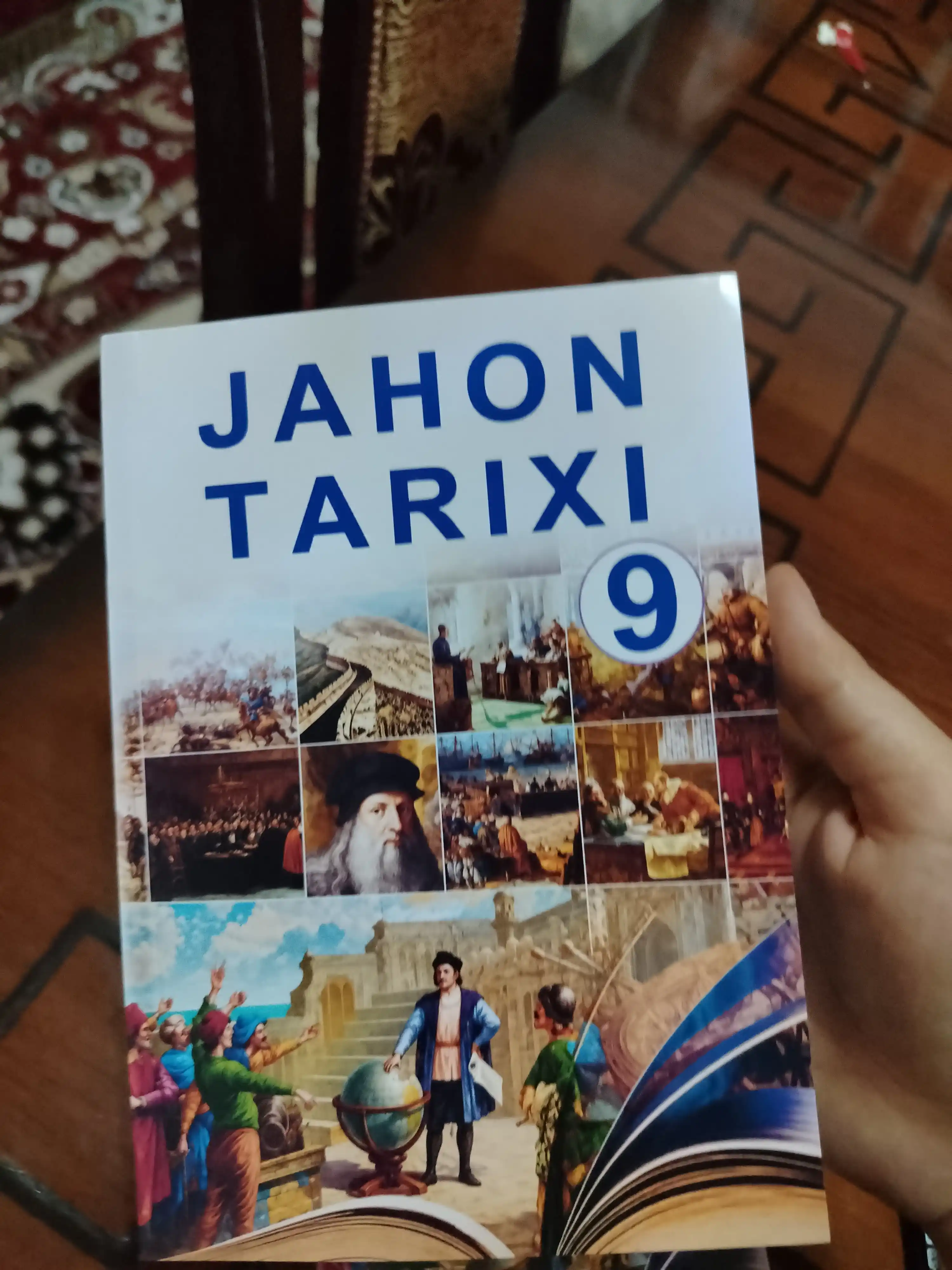 Jahon tarixi. 9-sinf, rangli A5 format o'zbek tilida