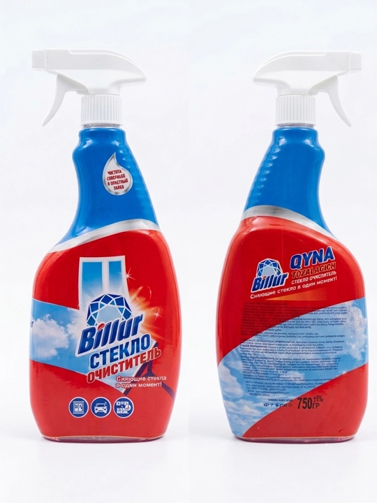 Billur oyna va ko'zgularni tozalash vositasi, dog' qoldirmaydigan sprey, 500 ml / 750 ml