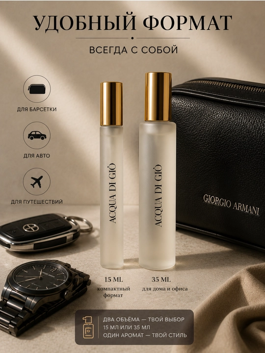Giorgio Armani Acqua di Giò erkaklar uchun atir, 15 ml / 35 ml