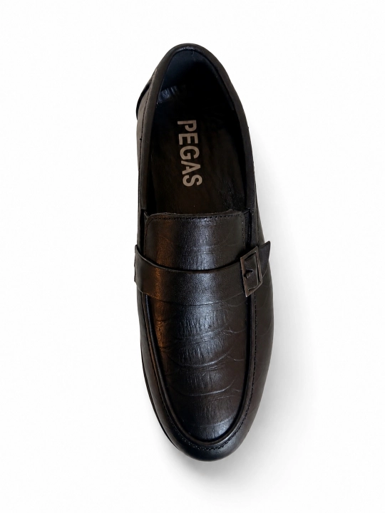 PEGAS erkaklar tuflisi — tabiiy charm, yarim klassik loafer-mokasin, 39–46 o‘lcham