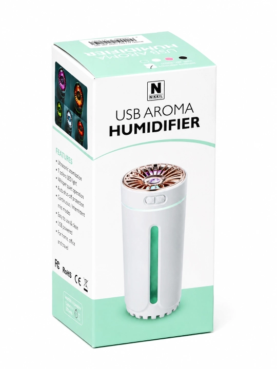 Увлажнитель воздуха Humidifier с подсветкой, USB, для дома, офиса и авто