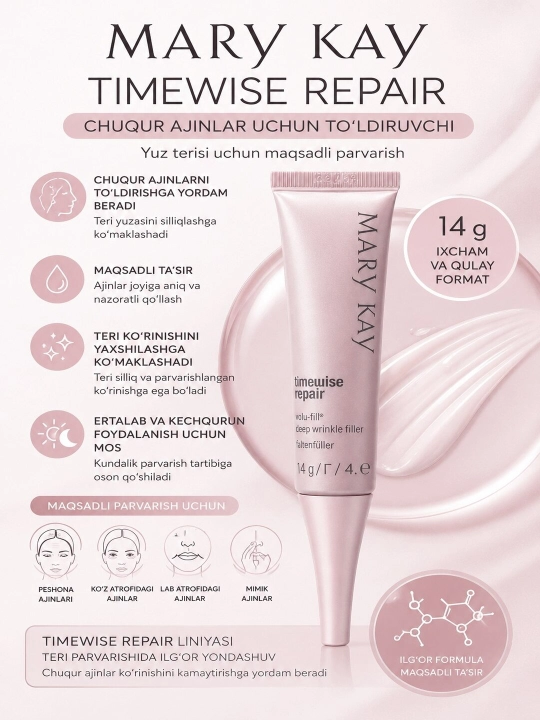 Mary Kay TimeWise Repair chuqur ajinlar uchun to‘ldiruvchi 14 g