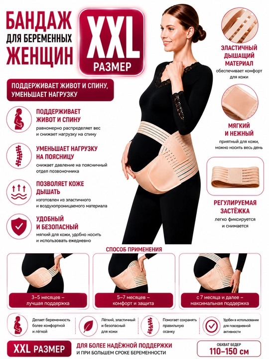 Бандаж для беременных — для поддержки живота и поясницы