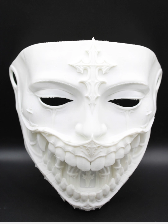 Butli gotik iblis niqobi, 3D-printerda bosilgan, Xellouin va kospley uchun qo‘rqinchli niqob - 