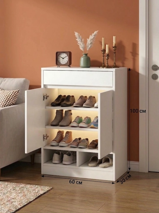 Universal poyabzal shkafi – uy va koridor uchun zamonaviy, ixcham saqlash mebeli  - 