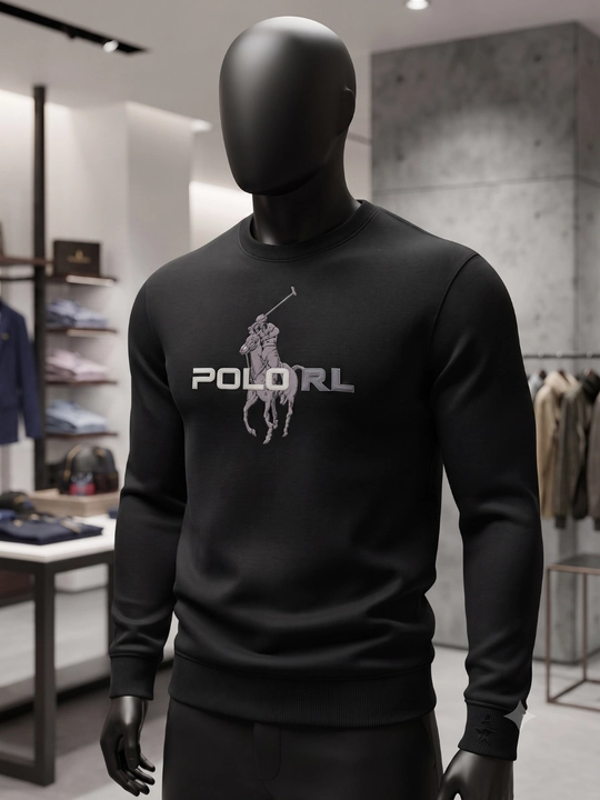 Polo RL Premium Black – Мужской свитшот с классическим логотипом - 