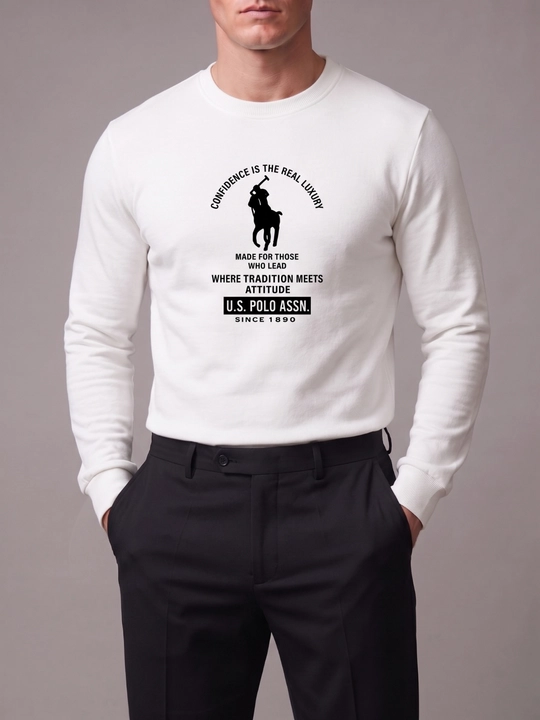Мужской свитшот U.S. Polo Assn, базовый джемпер на каждый день - 