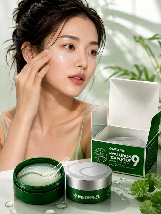 Патчи для глаз, MEDI-PEEL, Hyaluiron 9 Dark benone, Cica peptide, Aqua peptid
