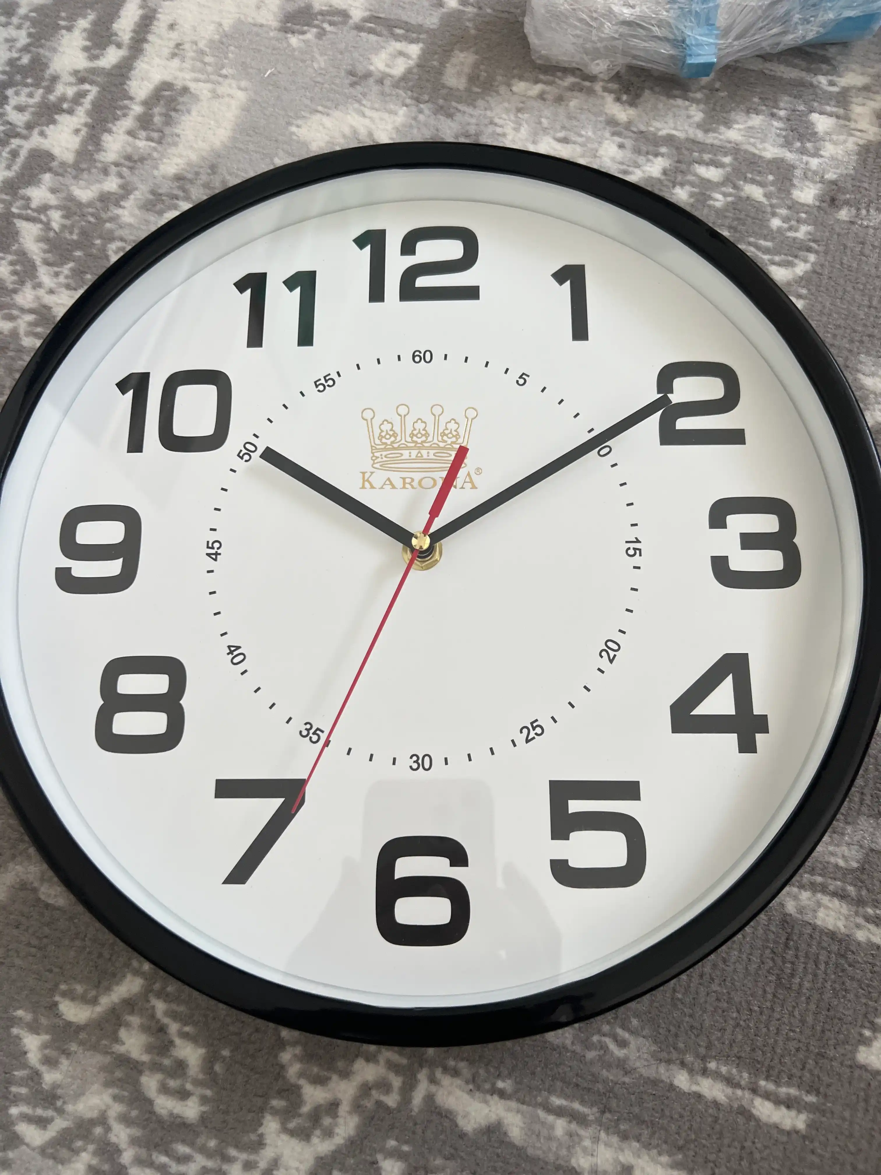 Karona uy va ofis uchun devor soati, 30 sm