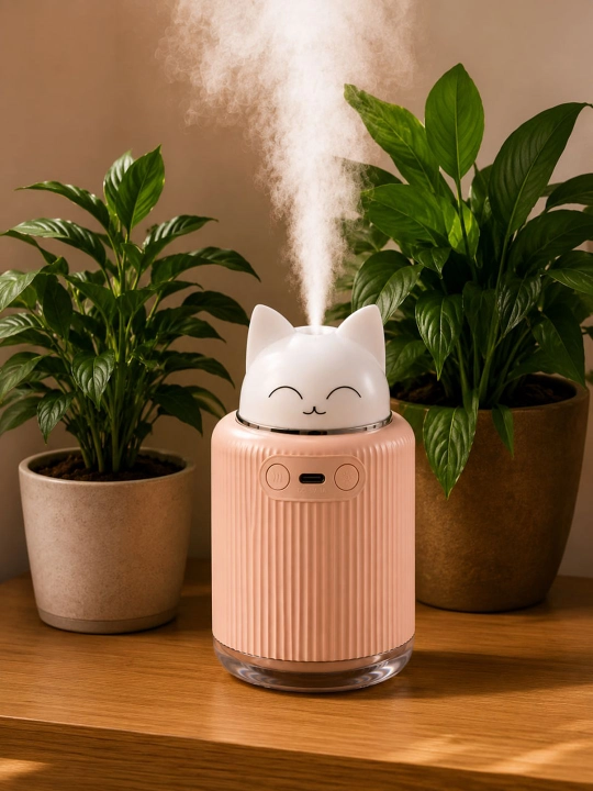 Mini havo namlagich, ultratovushli namlagich, 300 ml, USB Type-C, LED chiroqli