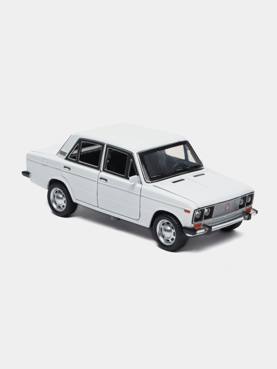 Kolleksiya va o'yinchoq mashina VAZ 2106 Jiguli / Lada 06, metall model oq, qora - 
