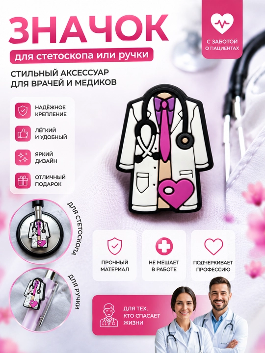 Stetoskop yoki ruchka uchun nishon - 