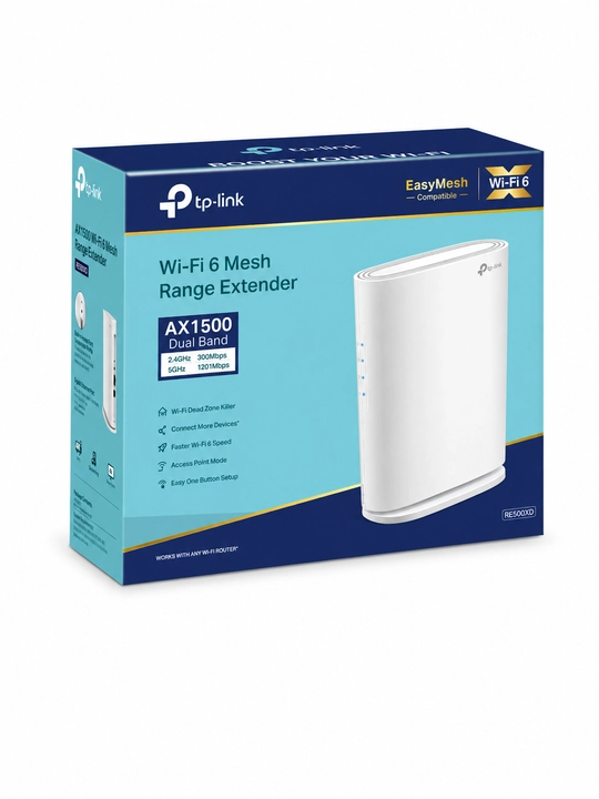 TP-Link RE500XD — Wi-Fi 6 Mesh WiFi signal kuchaytirgich, EasyMesh, Gigabit LAN