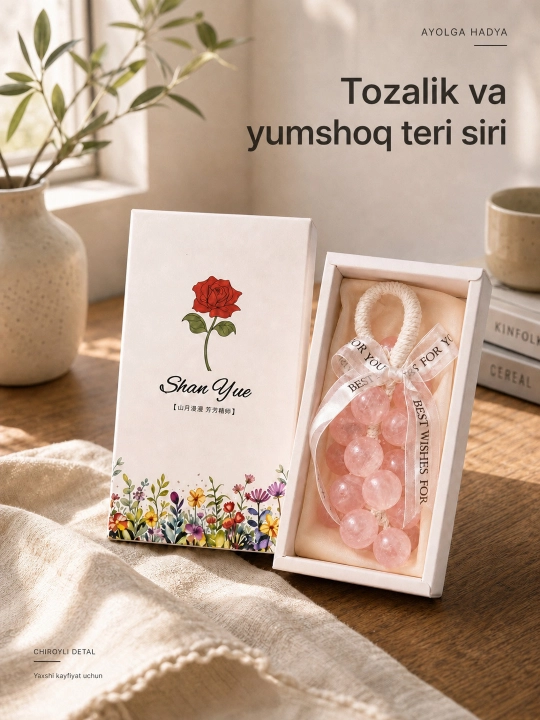 Uzum shaklidagi xushbo'y sovun, terini namlantiruvchi va yumshatuvchi, qól va tana uchun - 