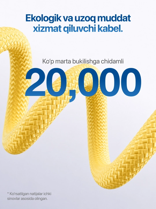 Type-C kabel 60W, ma’lumot uzatish uchun usb type c va taypsi kabel, type c zaryadchik