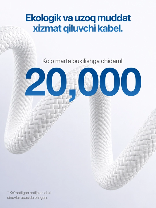 Type-C kabel 60W, ma’lumot uzatish uchun usb type c va taypsi kabel, type c zaryadchik