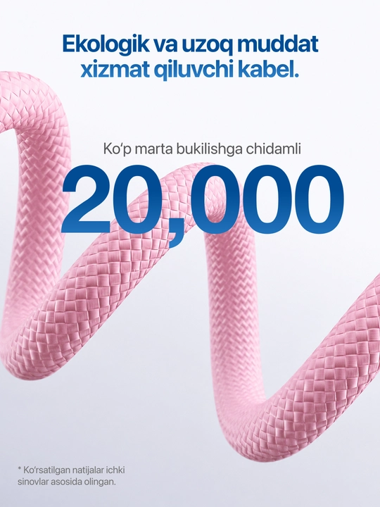 Type-C kabel 60W, ma’lumot uzatish uchun usb type c va taypsi kabel, type c zaryadchik