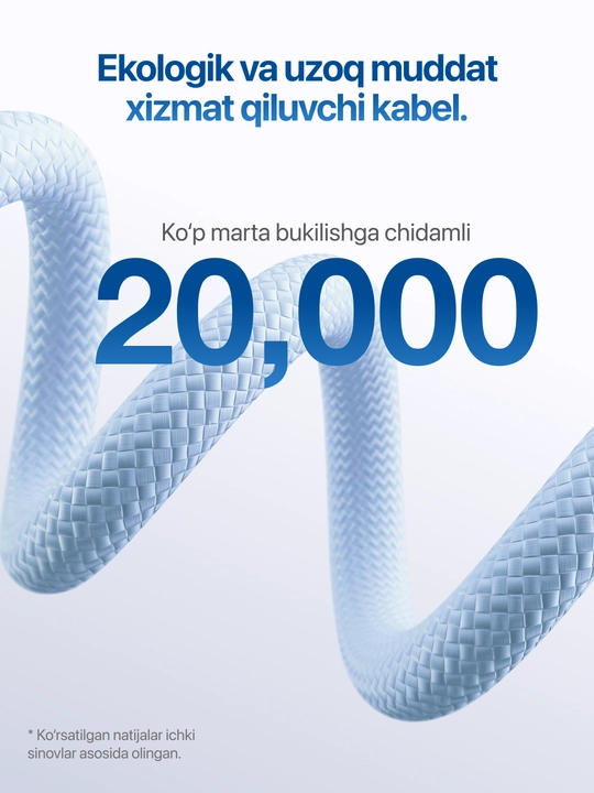 Type-C kabel 60W, ma’lumot uzatish uchun usb type c va taypsi kabel, type c zaryadchik