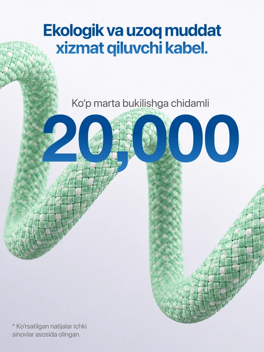 Type-C kabel 60W, ma’lumot uzatish uchun usb type c va taypsi kabel, type c zaryadchik