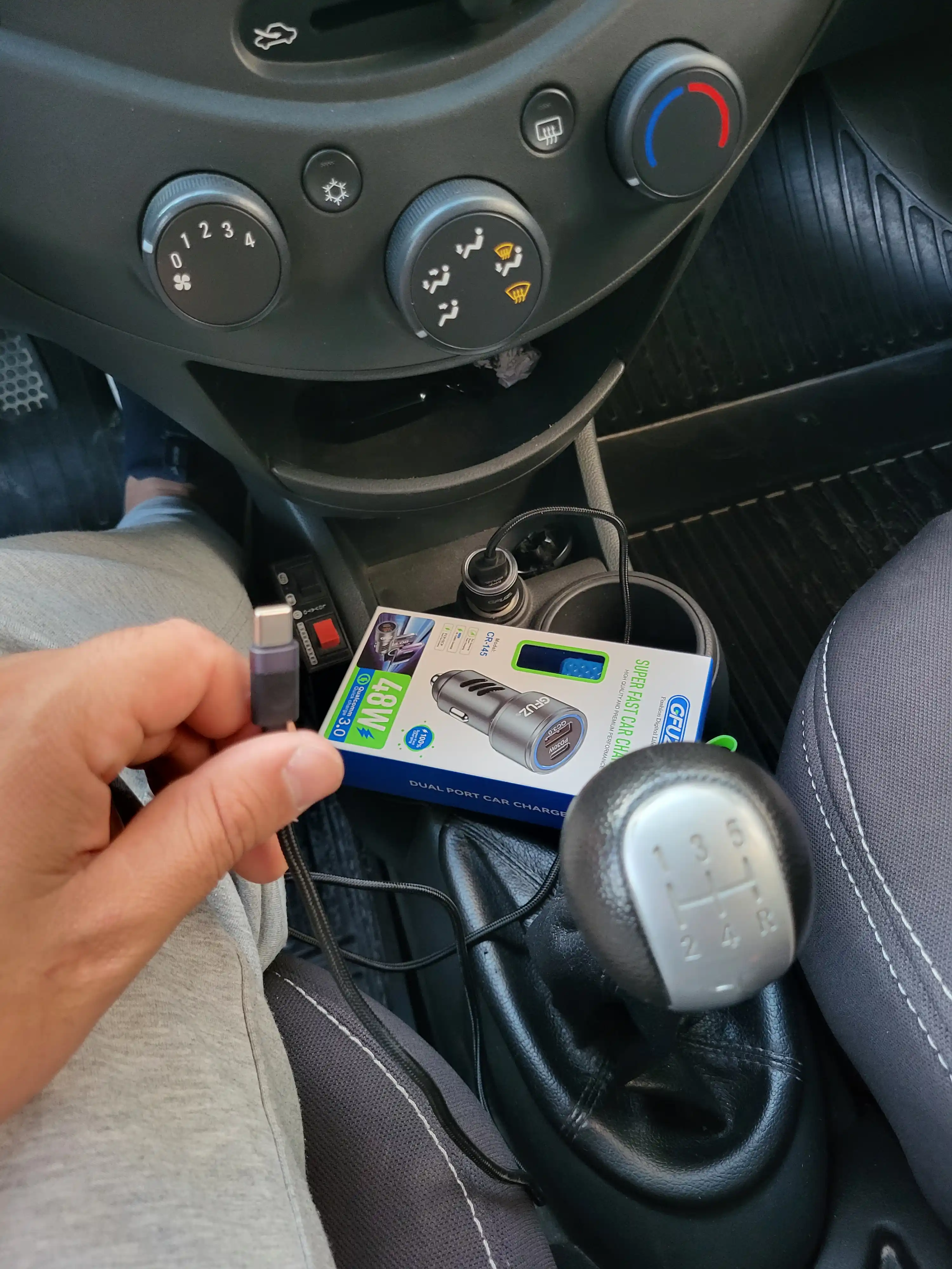 Автомобильное зарядное устройство 55W, Type-C и USB порт