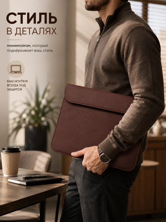 Чехол для ноутбука 14 и 16 дюймов, защитный, на магнитах, для работы и учебы