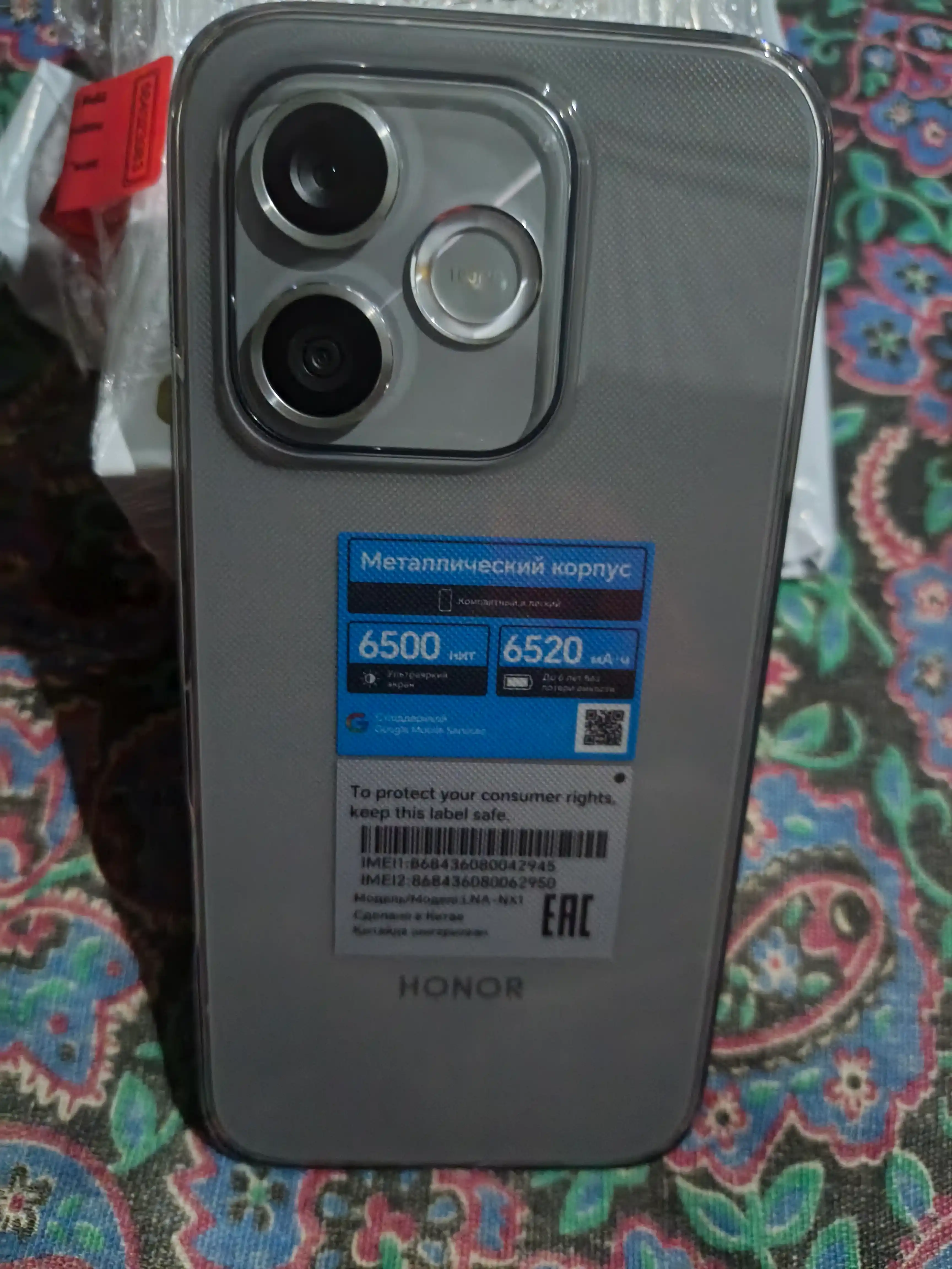 HONOR 600 Lite 5G smartfoni, AMOLED-ekran 1.5K,6520mA/soat 45Vt,108MP AI kamera, 1 yillik kafolat